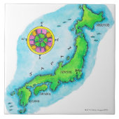 日本の地図 タイル (正面)