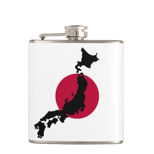 日本の地図 フラスク (正面)