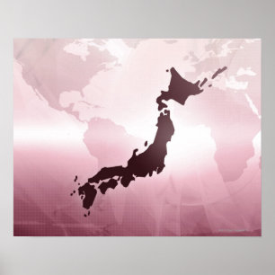 日本の地図 ポスター