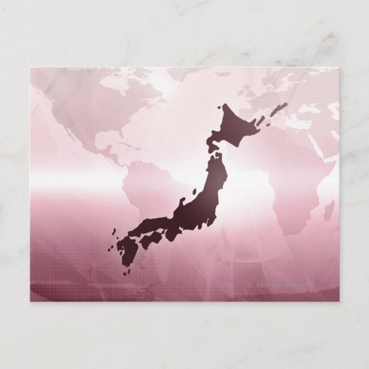 日本の地図 ポストカード (正面)