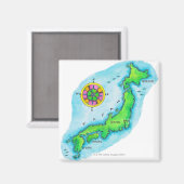 日本の地図 マグネット (正面/裏面)