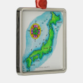 日本の地図 メタルオーナメント (右)