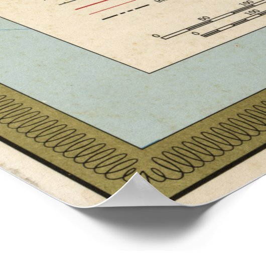 日本の地図（1972年） ポスター (角)