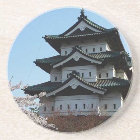 日本の城の建物建築の歴史 コースター (正面)