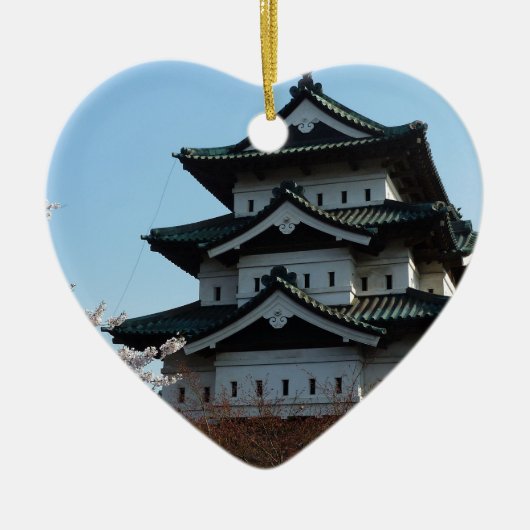 日本の城の建物建築の歴史 セラミックオーナメント (正面)