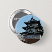 日本の城の建物建築の歴史 缶バッジ (正面&裏面)