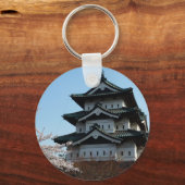 日本の城の建築様式 歴史的建造物 キーホルダー (正面)