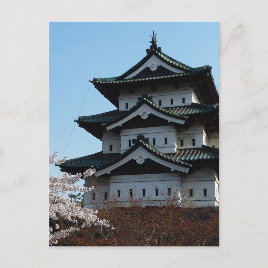 日本の城の建築様式 歴史的建造物 ポストカード (正面)