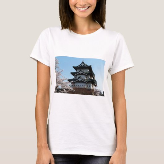 日本の城の建築様式 歴史的建造物 Tシャツ (正面)