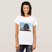 日本の城の建築様式 歴史的建造物 Tシャツ (正面フル)