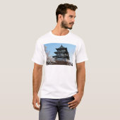 日本の城の建築歴史的建造物 Tシャツ (正面フル)
