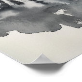 日本の墨絵水彩プリント- ポスター (角)