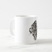 日本の墨絵虎 – 伝統的な日本画 コーヒーマグカップ (正面左)