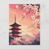 日本の夢、桜咲く京都 ポストカード (正面)
