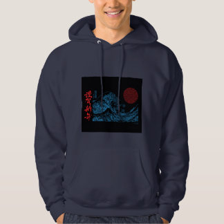 日本の大きな波Tシャツパーカー パーカ