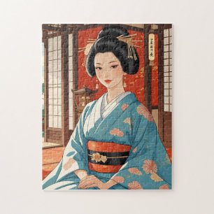日本の大奥 美しい着物美女 ジグソーパズル