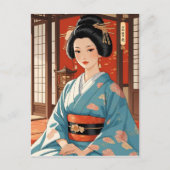 日本の大奥 美しい着物美女 ポストカード (正面)