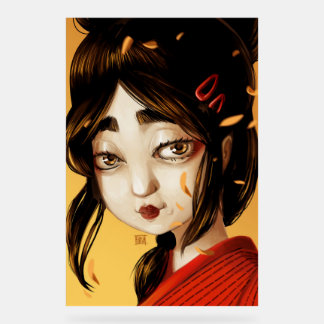 日本の女の子 紅葉 アクリルサイン