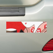 日本の女性による茶の提供の儀式のアートプリント バンパーステッカー (車上)