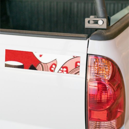 日本の女性による茶の提供の儀式のアートプリント バンパーステッカー (トラック上)