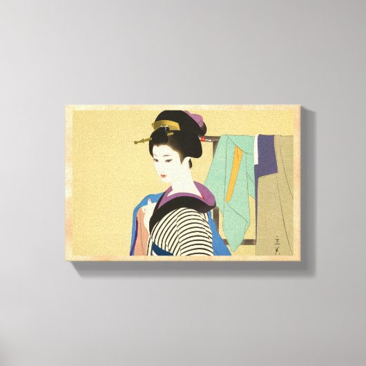 日本の女性の2つの主題 志村辰巳 キャンバスプリント (正面)