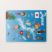 日本の子供の漫画の地図 ジグソーパズル (横)