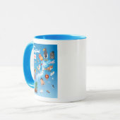 日本の子供の漫画の地図 マグカップ (正面左)