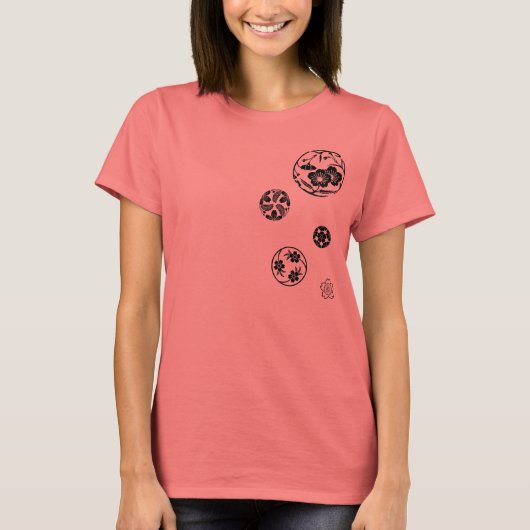 日本の家紋桜 Tシャツ (正面)