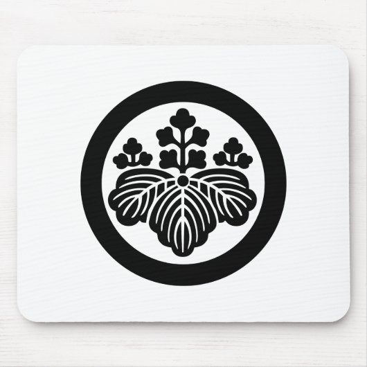 日本の家紋KAMONシンボル マウスパッド (正面)