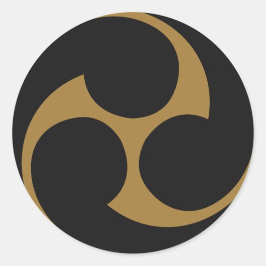 日本の家紋KAMONシンボル ラウンドシール (正面)