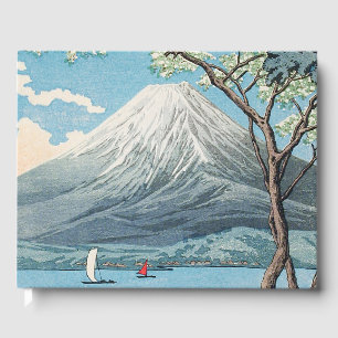 日本の富士山と山中湖のヴィンテージアート ゲストブック