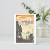 日本の富士山のヴィンテージ風景 ポストカード (スタンド正面)