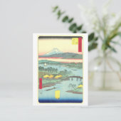 日本の富士山のヴィンテージ風景 ポストカード (スタンド正面)