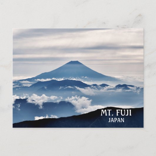 日本の富士山の火山写真 ポストカード (正面)