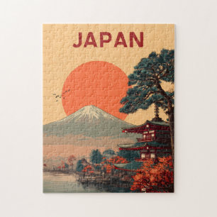 日本の富士山ビンテージ ジグソーパズル