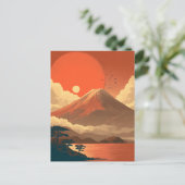 日本の富士山ビンテージ ポストカード (スタンド正面)