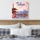 日本の富士山ミニマル風景壁画 落ち着いた雰囲気 キャンバスプリント (インサイチュ (寝室))