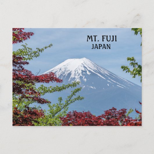 日本の富士山火山の写真 ポストカード (正面)