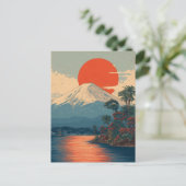 日本の富士山 ビンテージ シーズンポストカード (スタンド正面)
