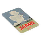 日本の富士山 ビンテージ スタイル カートゥーン マグネット (右側)