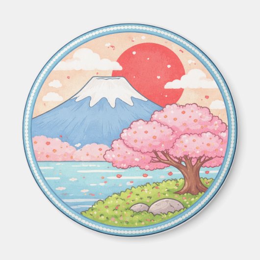 日本の富士山 マグネット (正面)