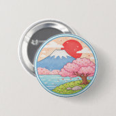 日本の富士山 缶バッジ (正面&裏面)