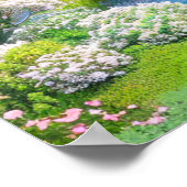 日本の寺付き庭園 ポスター (角)