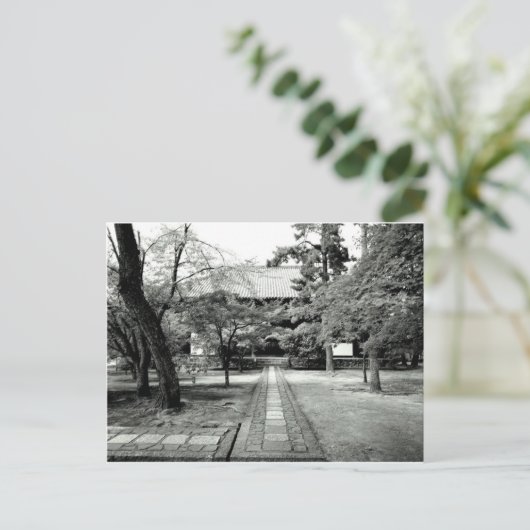 日本の寺院庭園 ポストカード (スタンド正面)