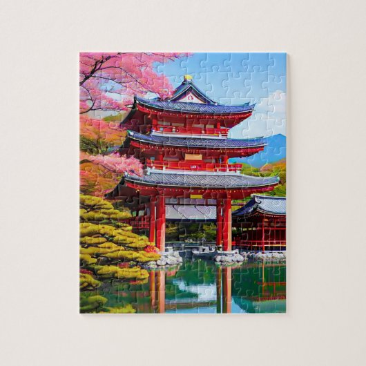 日本の寺院 ジグソーパズル (縦)