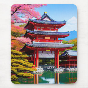 日本の寺院 マウスパッド