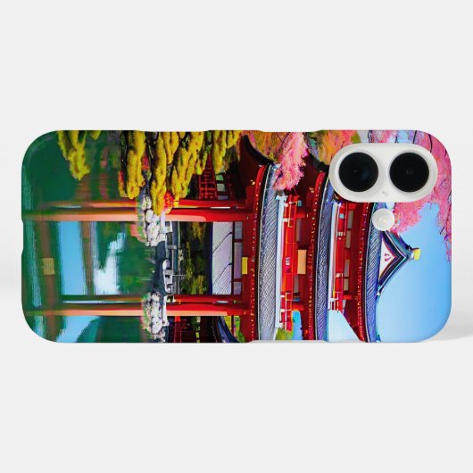 日本の寺院 Case-Mate iPhoneケース (裏面 (横))