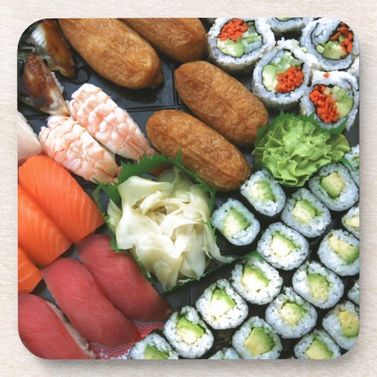 日本の寿司の人気商品の詰め合わせ コースター (正面)