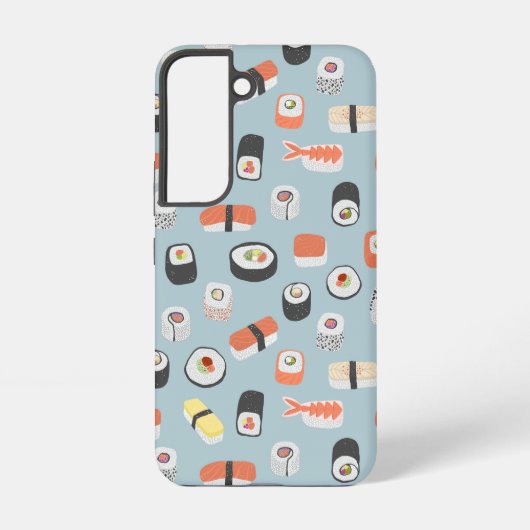 日本の寿司パターン SAMSUNG GALAXYケース (裏面)