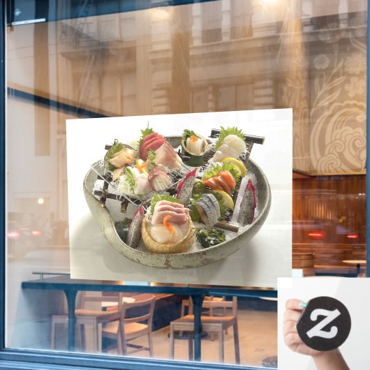 日本の寿司レストラン事業 ウィンドウサイン (カフェ窓)